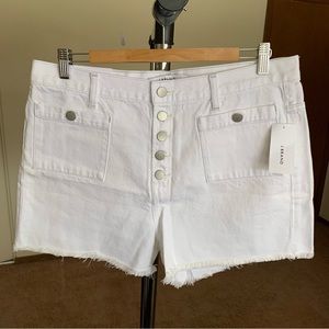 J Brand High Rise White Jean Shorts NWT Women’s 31